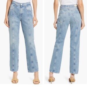 Adriano Goldschmied Paneled Alexxis Vintage Straight Leg Jeans in Showroom Sz 26